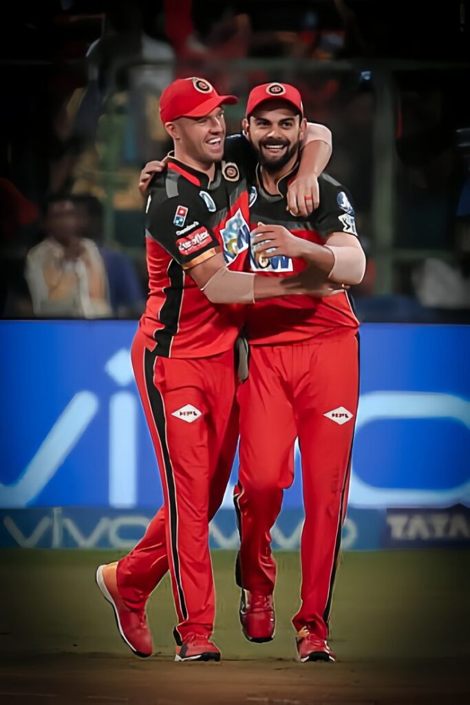 AB de Villiers with Virat Kohli