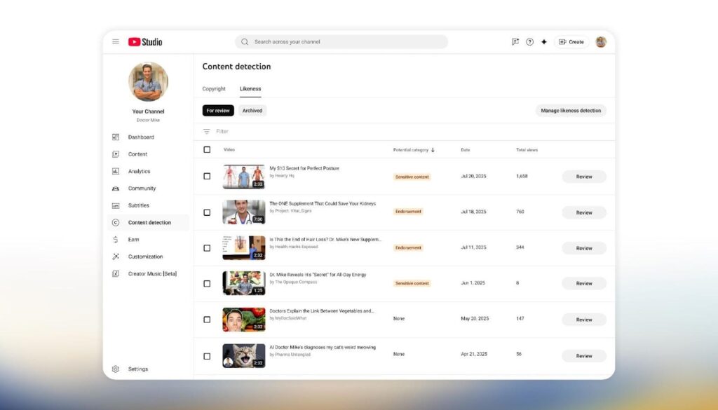 YouTube AI Detecting TOOL